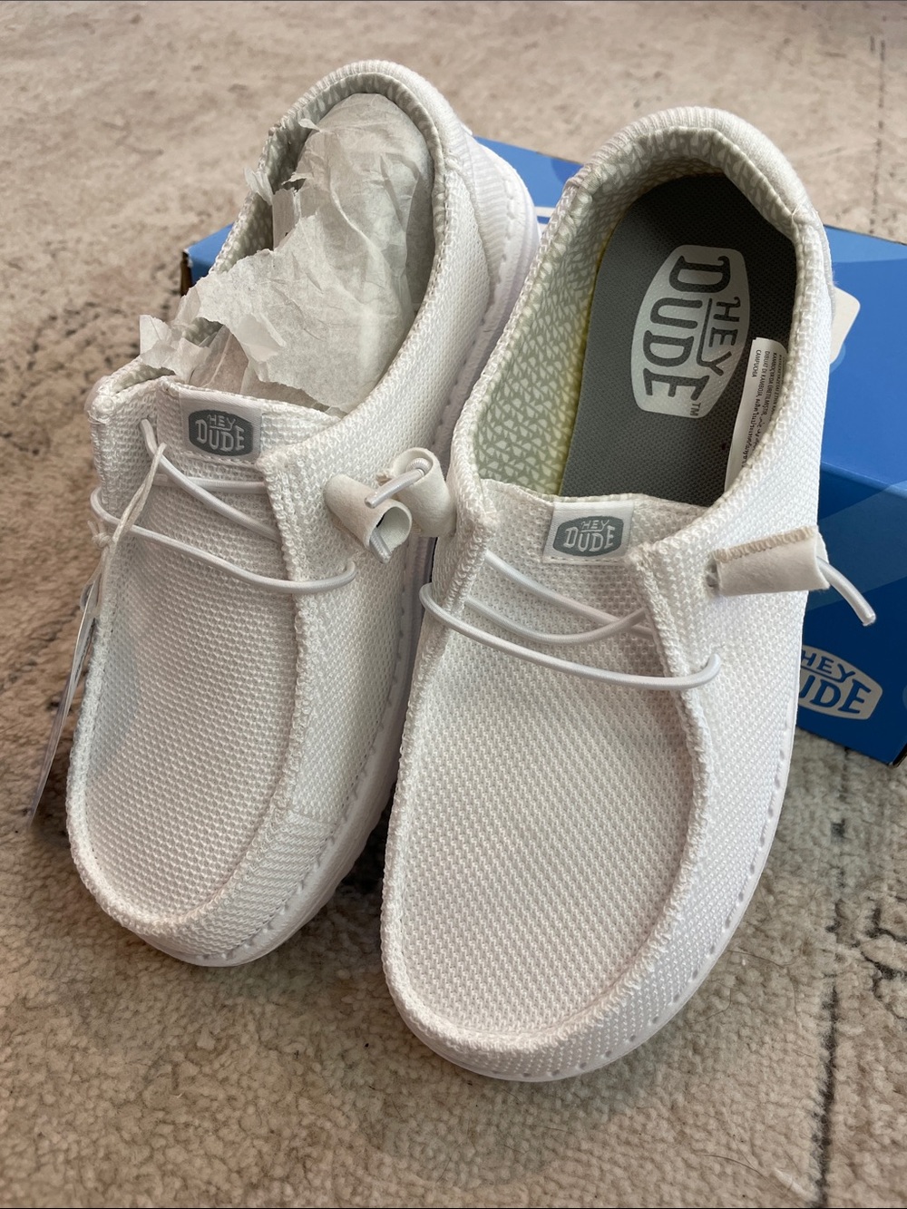 Hey Dude all White Slip-On Sneakers - Picture 5 of 14